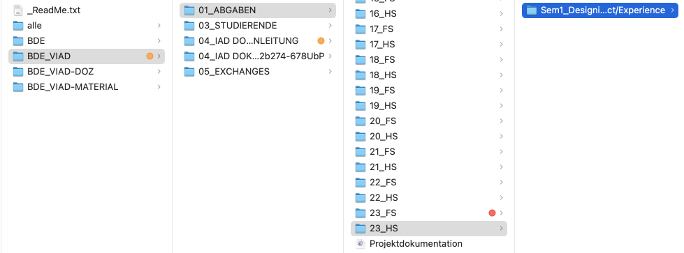 image showing the folderstructure on the filer server